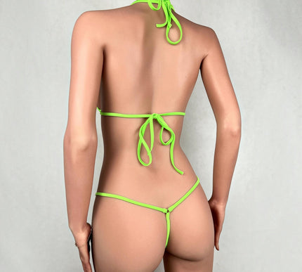 114-29 Handmade Mini Bikini Set - Apple Green | SHbikini