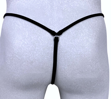 501-11S, SHbikini Men's Sexy Micro Thong | 2-in-1 Black & Beige Mesh