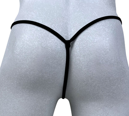 504-0 * SHbikini Men's Sexy Ring Thong | Black O-Ring Micro String
