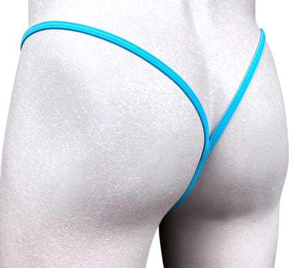 525-1S Men's Micro Mesh Y-String - Blue Paradise