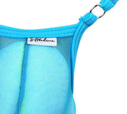 525-1S Men's Micro Mesh Y-String - Blue Paradise