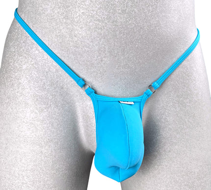 525-4 Men's Micro Y-String - Blue Paradise