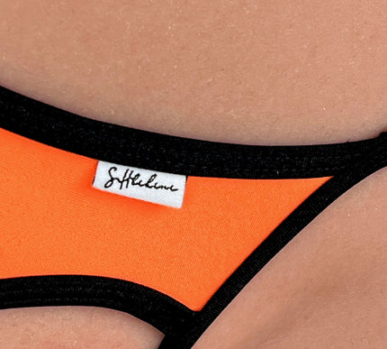 Black & Orange Extreme Micro Bikini – Open Crotch Thong Set 127-7 | SHbikini