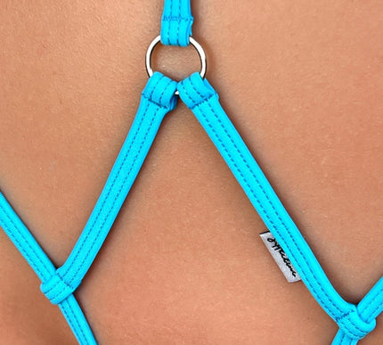 Blue Open Bust & Crotchless Micro Bodysuit SHbikini 1002-6 | Sexy Lingerie