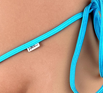 Blue Paradise Open Crotch Micro Thong Side Tie Bikini SHbikini 1017-4 | Sexy Lingerie