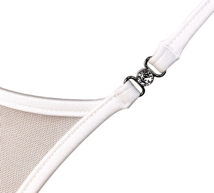Luxury European Lace Y-String with Preciosa Crystals - Handmade in Poland