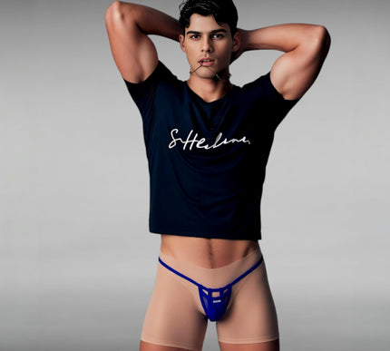 Men's Dual-Layer Mesh G-String – Anatomical Support Pouch – SHbikini
