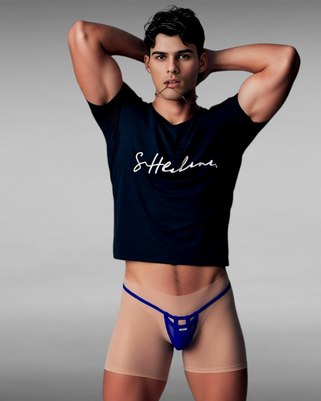 Men's Dual-Layer Mesh G-String – Anatomical Support Pouch – SHbikini