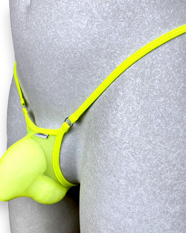 Men's Micro Mesh Y-String - Tropic Lime Neon Green
