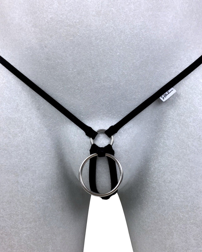 Men’s Micro String Thong with 40mm Metal Front Ring 511-1