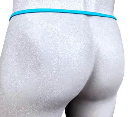 Men's Micro Thong with Plug Loop - Blue Paradise | SHbikini 528-2
