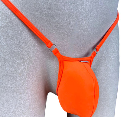 Men's Micro Thong with Plug Loop - Orange | SHbikini 528-0
