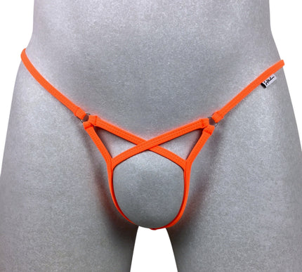 Men's Orange Matte Lycra Classic Micro Thong - 500-2