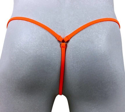 Men's Orange Matte Lycra Mini Micro Thong - 515-6