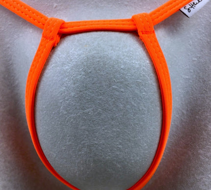 Men's Orange Matte Lycra Open Crotch Thong - 509-6