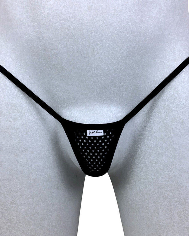 Men's Sexy Black Micro Mesh Thong Bikini One Size 515-SS