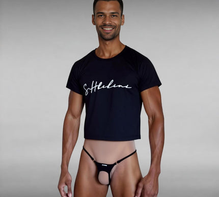 Men's Sexy Open Crotch Mini Thong - Premium Lycra OS 507-6