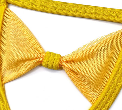 Minimalist Micro G-String Thong with Structured Mesh Bow | Style 1003-3S