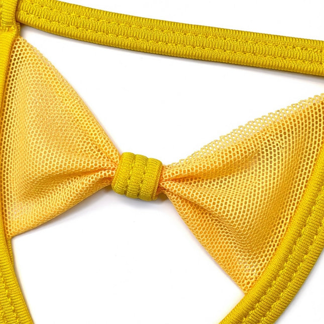 Minimalist Micro G-String Thong with Structured Mesh Bow | Style 1003-3S
