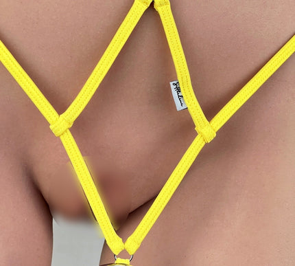 Open Bodysuit for Plug Accessories - Handmade Strappy Harness Lingerie