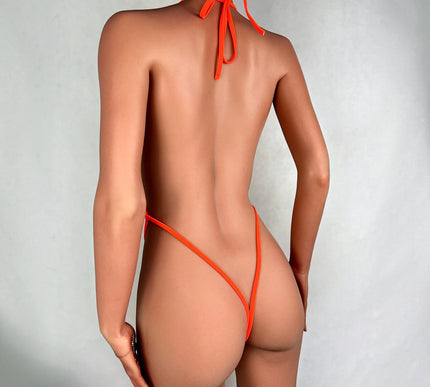 Orange Cupless Crotchless Micro Bikini Body 135-9 | SHbikini