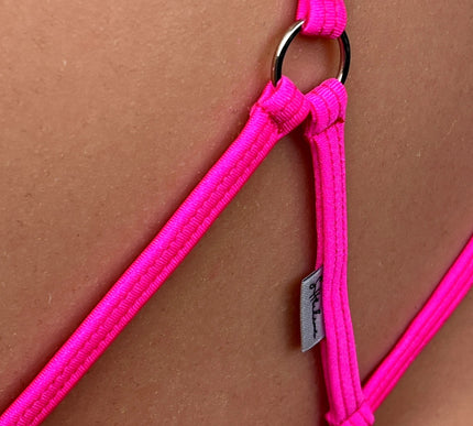 Pink Open Bust & Crotchless Micro Bodysuit SHbikini 1002-7 | Sexy Lingerie
