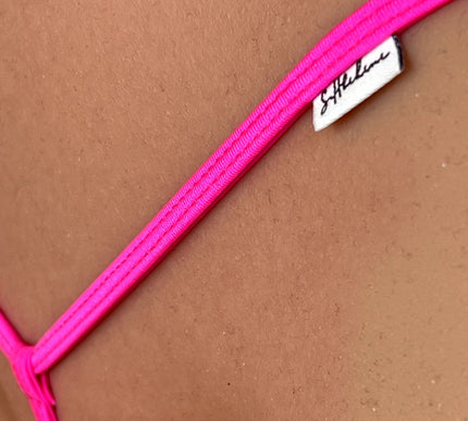 SHbikini 1012-3 Candy Pink Crotchless Micro Thong