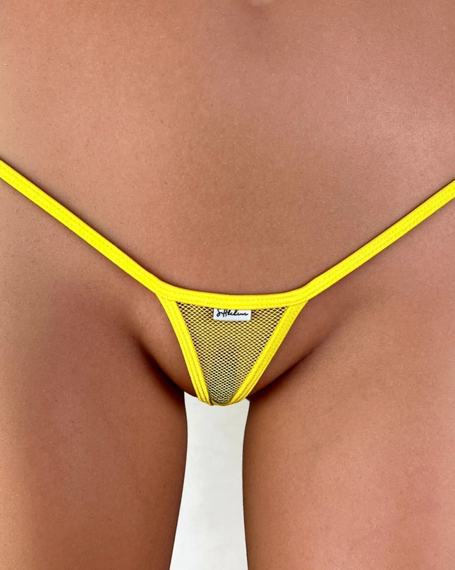 SHbikini 111-6SS Transparent Mini G-String | Handcrafted Micro Mesh Thong Underwear