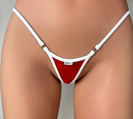 SHbikini 1027-26 Extreme Y-Back Spandex Micro Thong Bikini Bottom | Mini String Swimwear