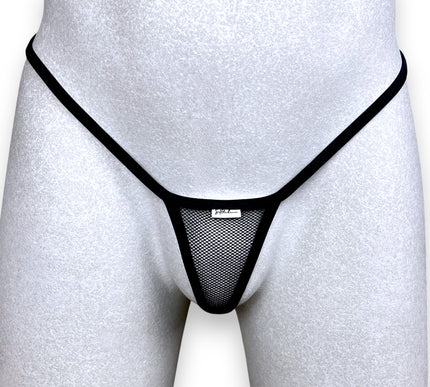Sexy Men's Micro Thong - Black Fishnet Erotic Underwear 515-4SS