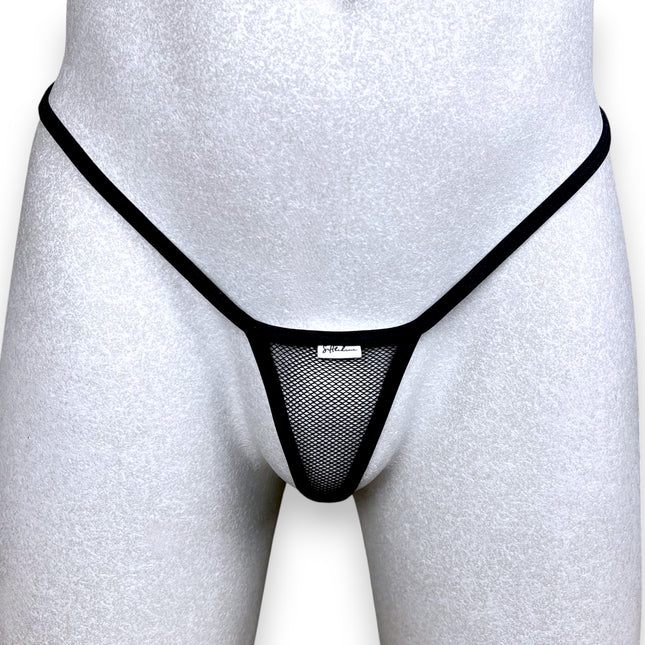 Sexy Men's Micro Thong - Black Fishnet Erotic Underwear 515-4SS