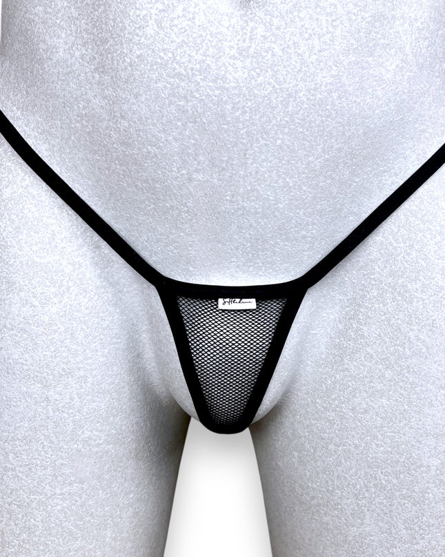 Sexy Men's Micro Thong - Black Fishnet Erotic Underwear 515-4SS