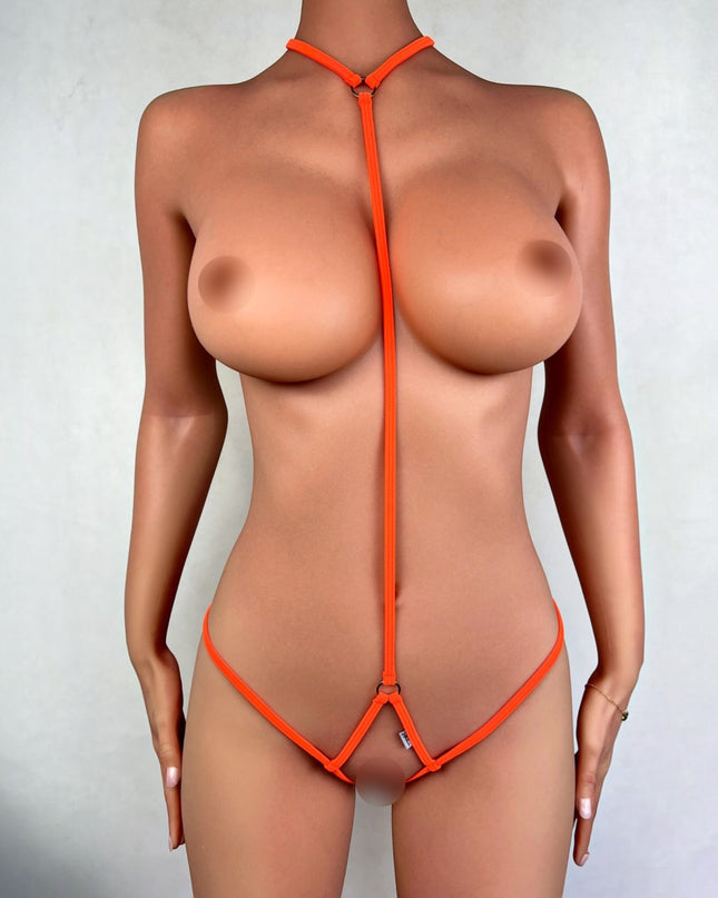 Sexy Orange Cupless Crotchless Micro Bikini Body 1002-5 | SHbikini