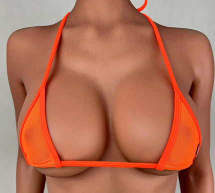 Sexy Orange Sheer Mesh Bikini Top 706-2S | SHbikini