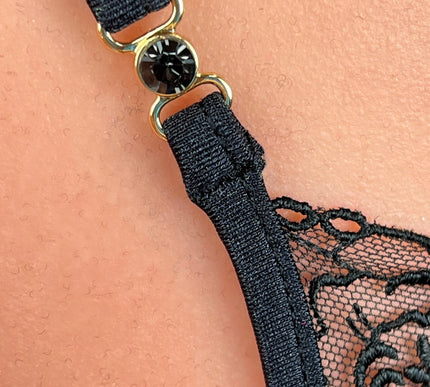 Luxury Y-String Thong with Preciosa Crystals