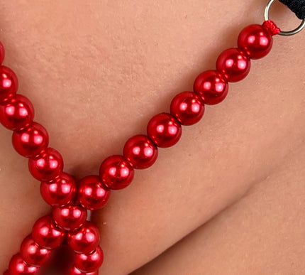 Y-String thong with Pearls